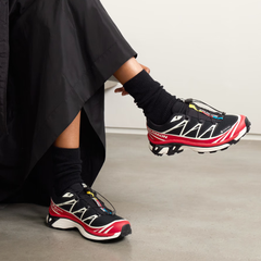 Giày Thể Thao Unisex Salomon XT-6 GTX Black/ Flame Scarlet/ Vanilla Ice L47974900