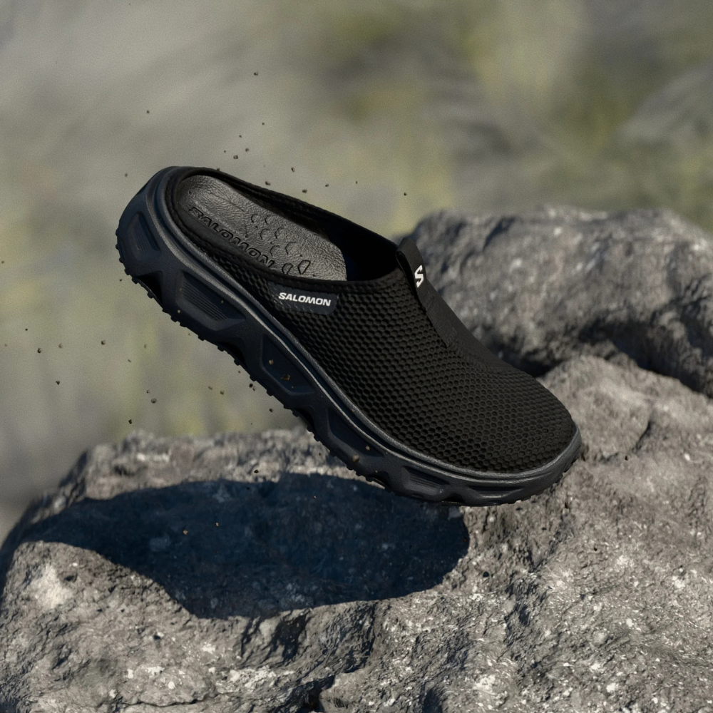 Dép Thể Thao Trail Running Nam Salomon Reelax Slide 6.0 Black/Black/Alloy L47112000