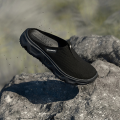 Dép Thể Thao Trail Running Nam Salomon Reelax Slide 6.0 Black/Black/Alloy L47112000