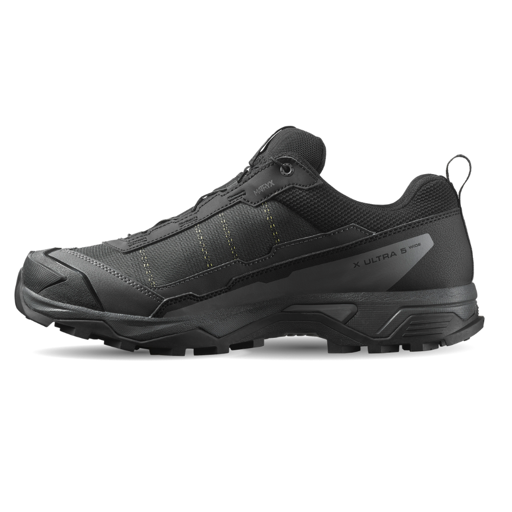 Giày Hiking Salomon Nam X Ultra 5 Wide Gore-Tex Black/Asphalt/Castlerock L47727400