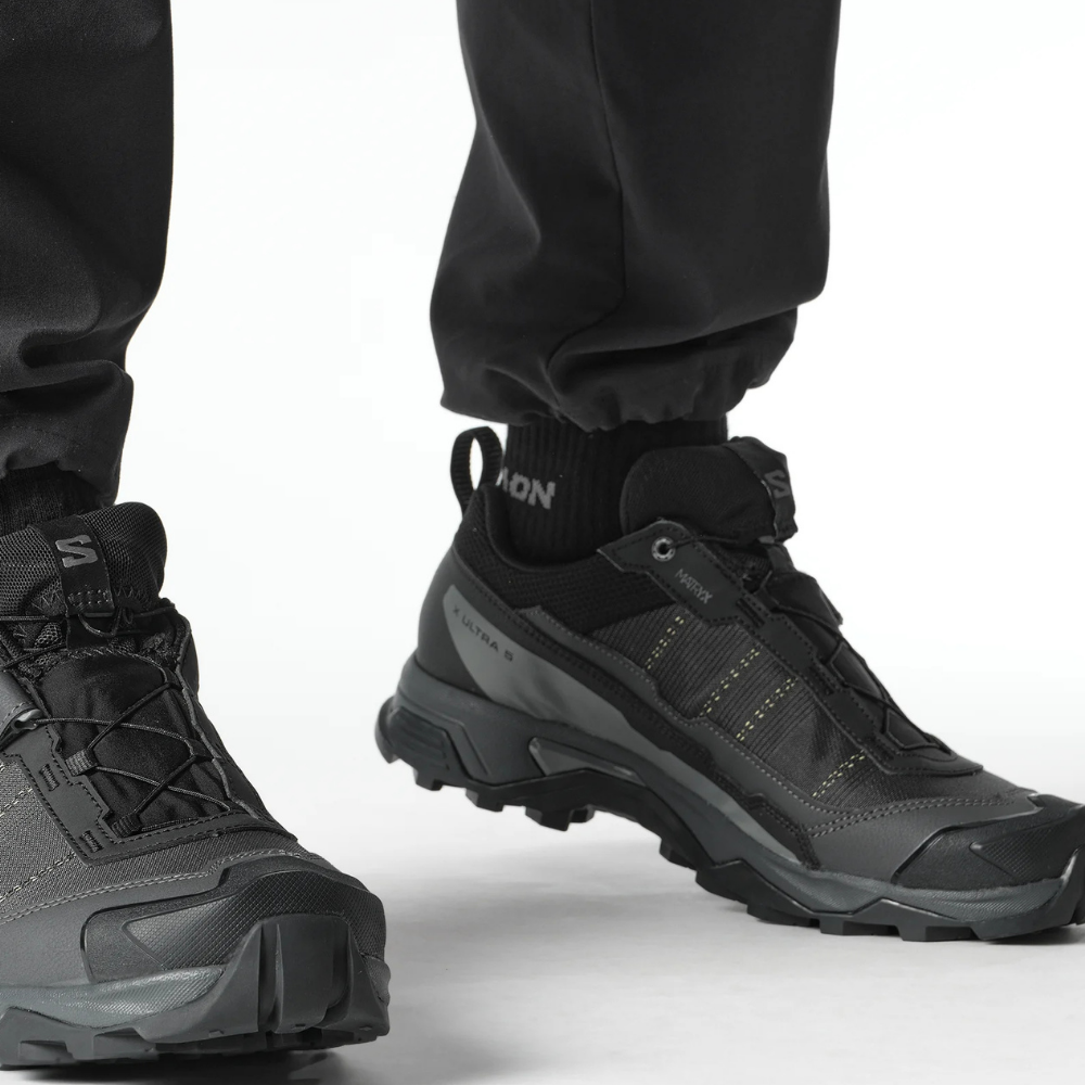 Giày Hiking Salomon Nam X Ultra 5 Wide Gore-Tex Black/Asphalt/Castlerock L47727400