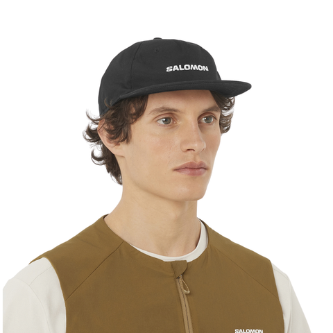 Mũ Thể Thao Unisex Salomon Logo Flat Cap Deep Black LC2682900