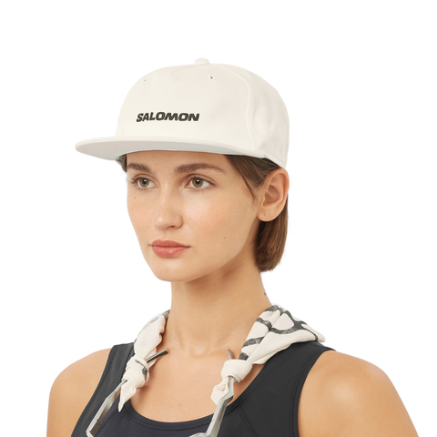 Mũ Thể Thao Unisex Salomon Logo Flat Cap Whisper White LC2836900