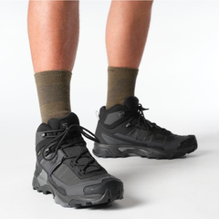 Giày Hiking Salomon Nam X Ultra 5 Mid Gore-Tex Black/Asphalt/Castlerock L47754200