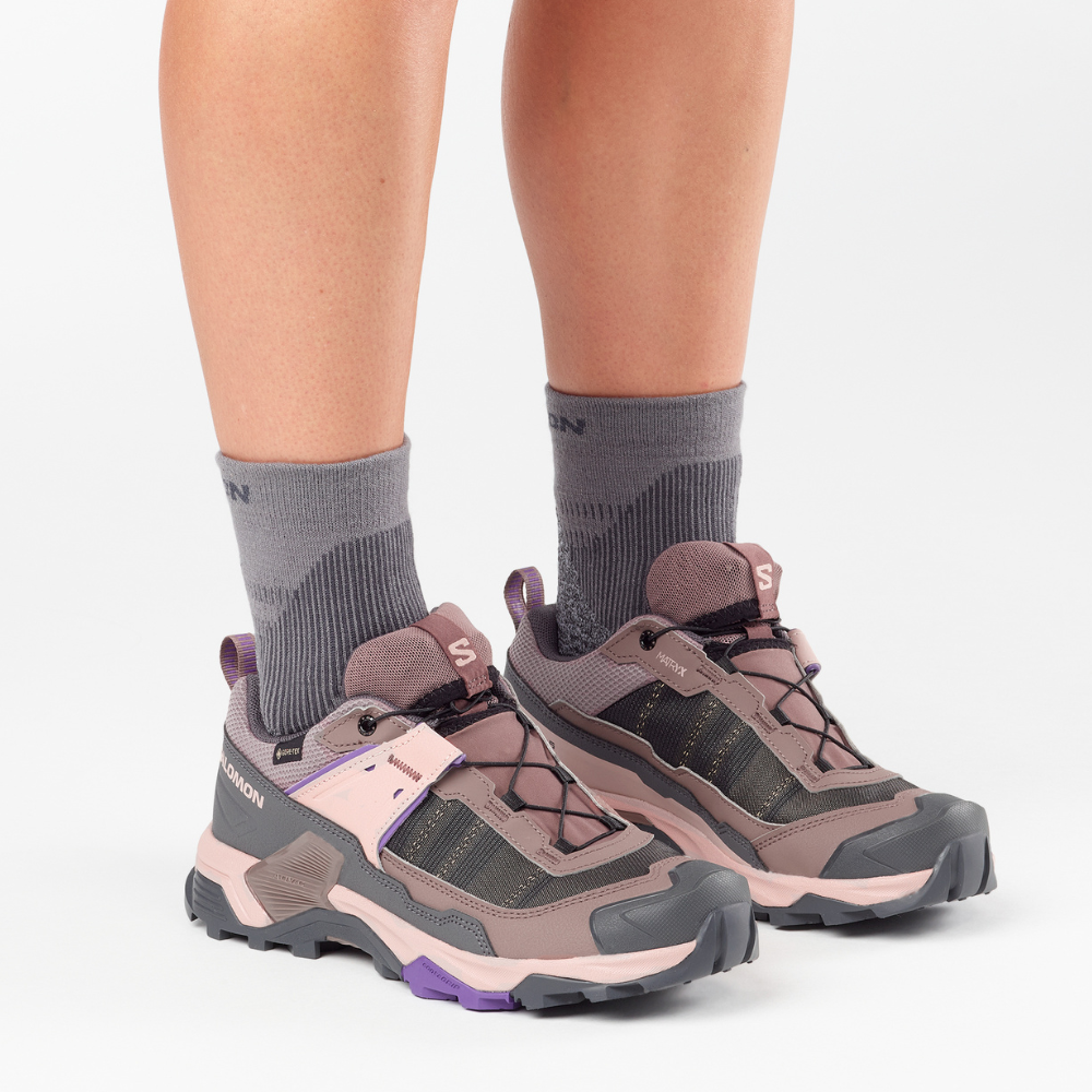 Giày Hiking Nữ Salomon X Ultra 5 GTX Iron/Shadow Gray L49140300