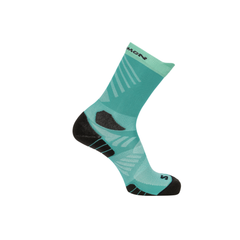 Tất Unisex Salomon Aero Crew Socks Dynasty Green/Waterfall LC2723800