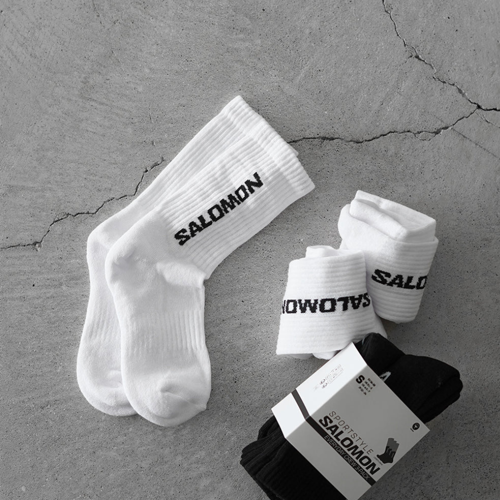 Tất Thể Thao Salomon X Everyday Crew 3-Pack Socks White/White/White LC2086000