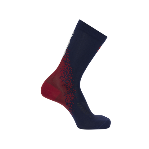 Tất Unisex Salomon GRVL Crew Deep Blue/Haute Red LC2723700