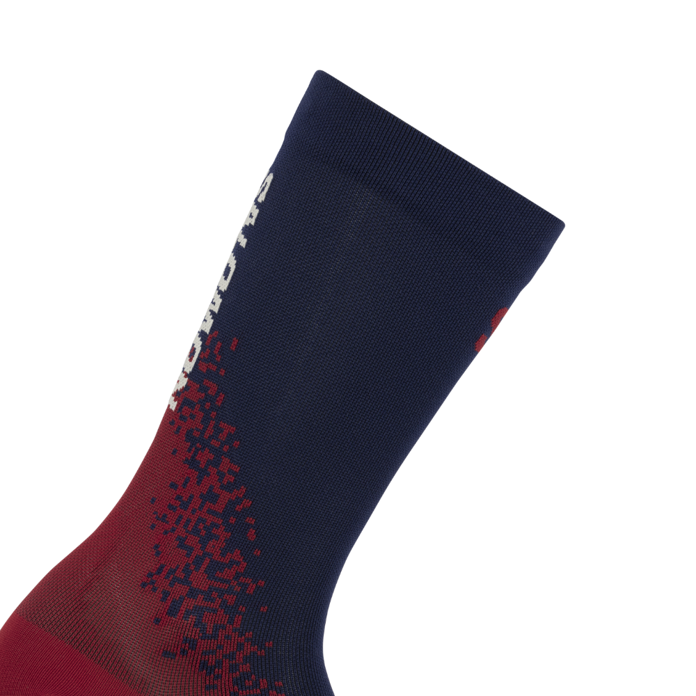 Tất Unisex Salomon GRVL Crew Deep Blue/Haute Red LC2723700