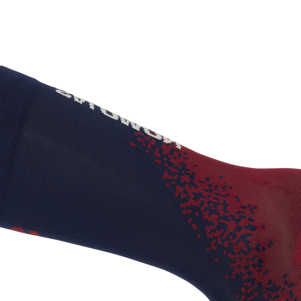 Tất Unisex Salomon GRVL Crew Deep Blue/Haute Red LC2723700