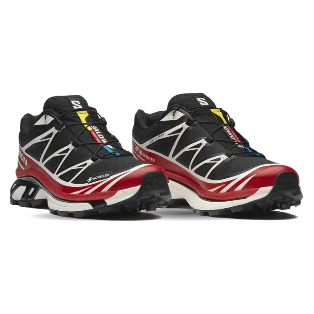 Giày Thể Thao Unisex Salomon XT-6 GTX Black/ Flame Scarlet/ Vanilla Ice L47974900