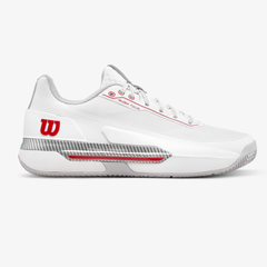 Giày Tennis Nam Wilson Rush Tour 5 Men's Tennis Shoe Bright White / Wilson Red / Microchip WRS00963001