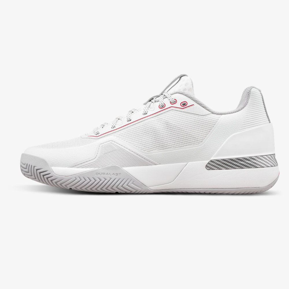 Giày Tennis Nam Wilson Rush Tour 5 Men's Tennis Shoe Bright White / Wilson Red / Microchip WRS00963001