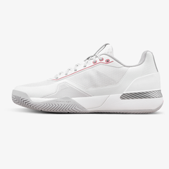 Giày Tennis Nam Wilson Rush Tour 5 Men's Tennis Shoe Bright White / Wilson Red / Microchip WRS00963001