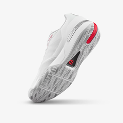 Giày Tennis Nam Wilson Rush Tour 5 Men's Tennis Shoe Bright White / Wilson Red / Microchip WRS00963001