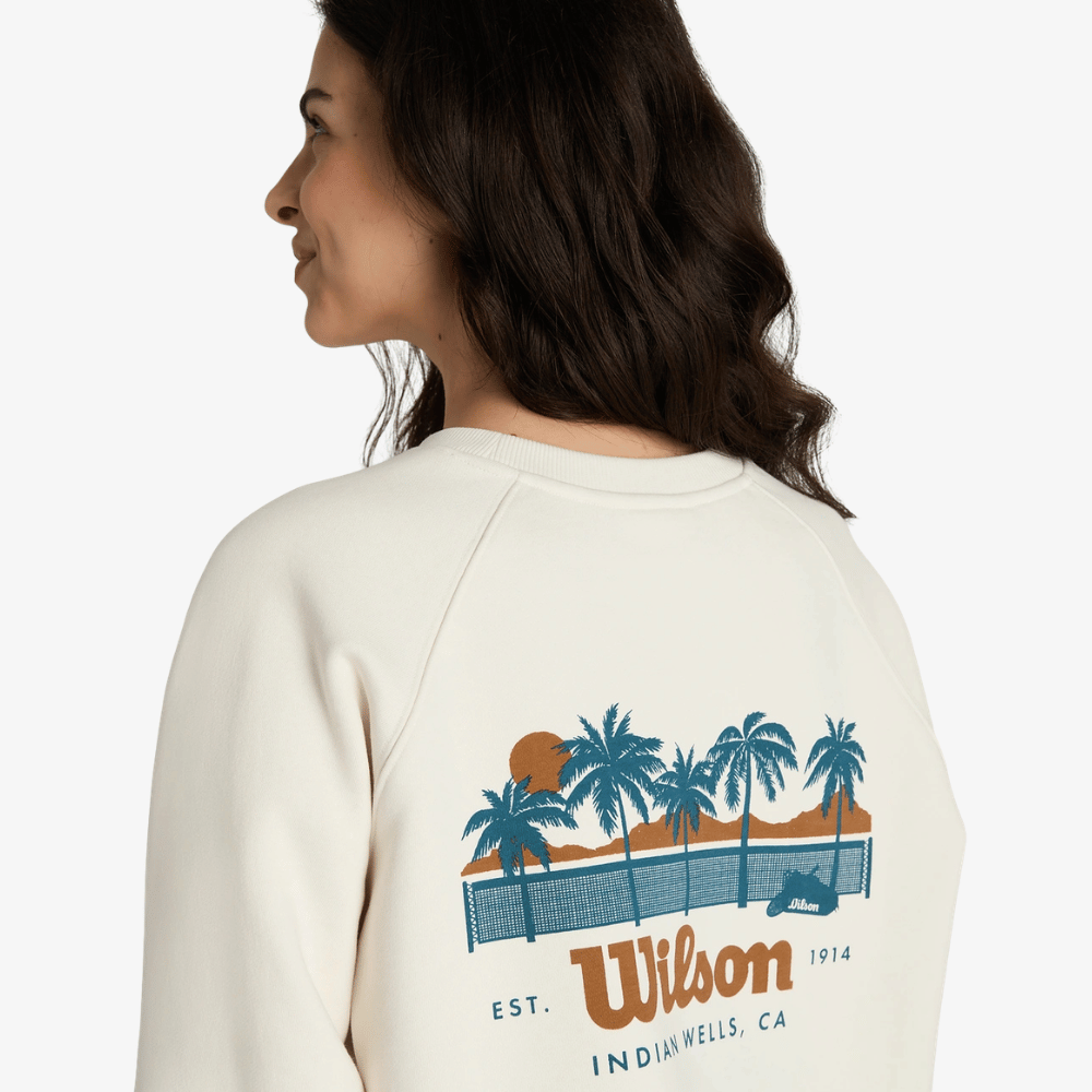 Áo Dài Tay Thể Thao Nữ Wilson Women Classic Crew Sandrift WW00562W002002