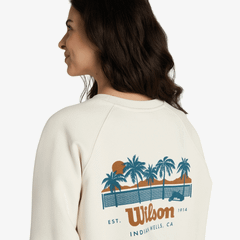Áo Dài Tay Thể Thao Nữ Wilson Women Classic Crew Sandrift WW00562W002002