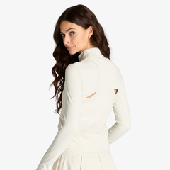 Áo Dài Tay Thể Thao Nữ Wilson Women Court 3 Half-Zip Jacket White WE00249W002001