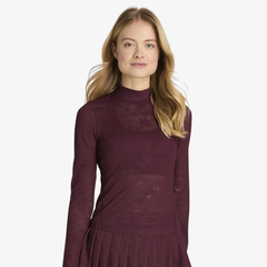 Áo Nữ Thể Thao Wilson All Day Mockneck Lace Port Royale Lace WE00044Z016001