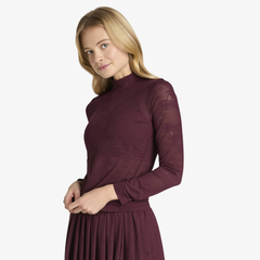 Áo Nữ Thể Thao Wilson All Day Mockneck Lace Port Royale Lace WE00044Z016001