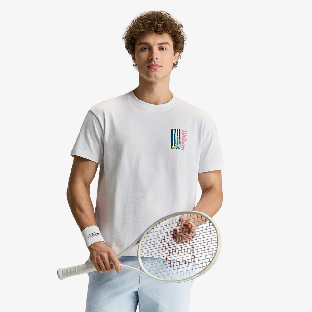 Áo Thun Nam Wilson Classic Cotton Graphic T-Shirt Bright White WN00016W001002