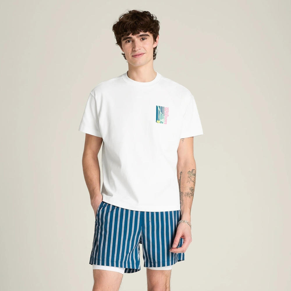 Áo Thun Nam Wilson Classic Cotton Graphic T-Shirt Bright White WN00016W001002