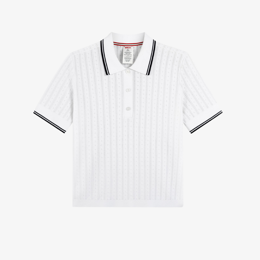 Áo Polo Thể Thao Nữ Wilson Women Addison Knit Polo - Pointell Polo White WE00362W001001