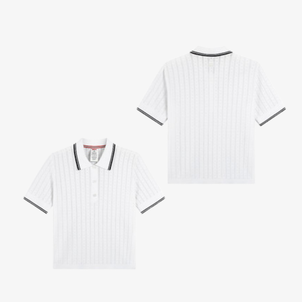 Áo Polo Thể Thao Nữ Wilson Women Addison Knit Polo - Pointell Polo White WE00362W001001