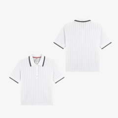 Áo Polo Thể Thao Nữ Wilson Women Addison Knit Polo - Pointell Polo White WE00362W001001