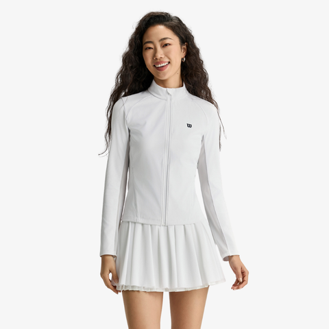 Áo Khoác Thể Thao Nữ Wilson Women Forehand Full Zip Jacket Bright White WE00166W001001