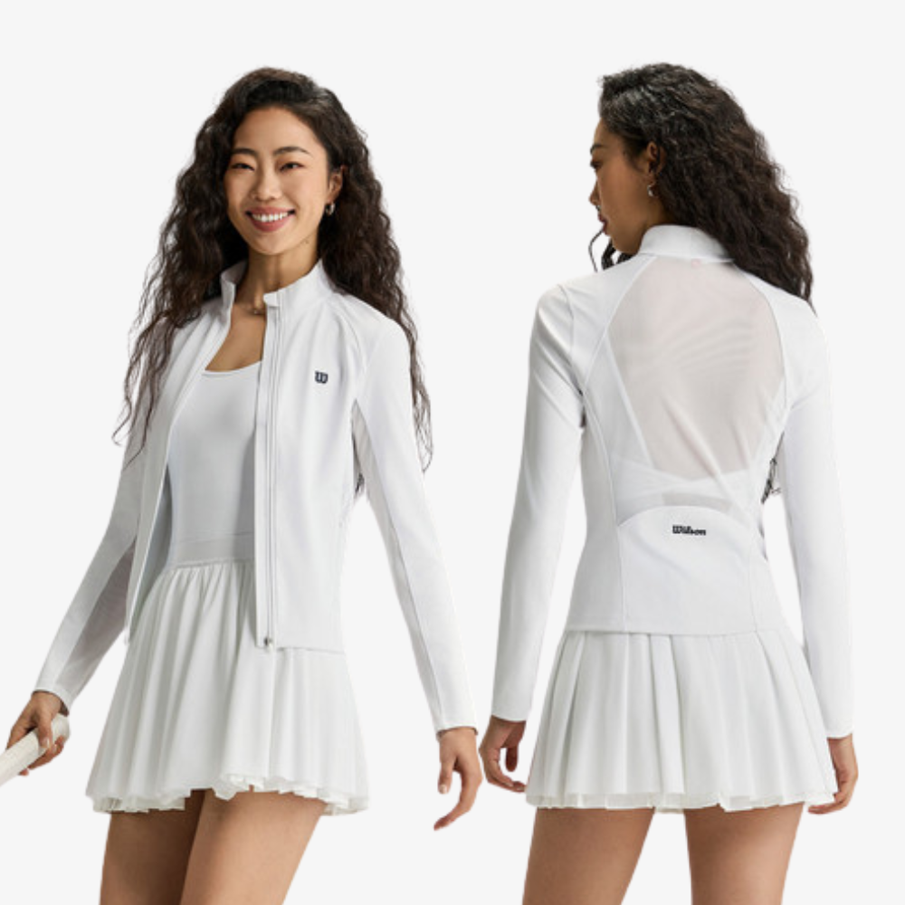 Áo Khoác Thể Thao Nữ Wilson Women Forehand Full Zip Jacket Bright White WE00166W001001
