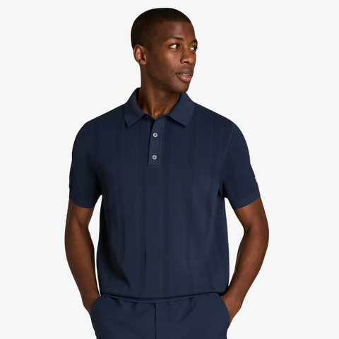 Áo Polo Nam Wilson Biltmore Pointelle Knit Polo Classic Navy WN00026U001001