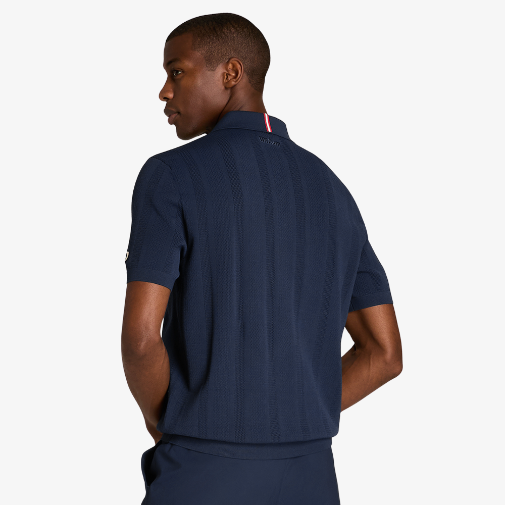 Áo Polo Nam Wilson Biltmore Pointelle Knit Polo Classic Navy WN00026U001001