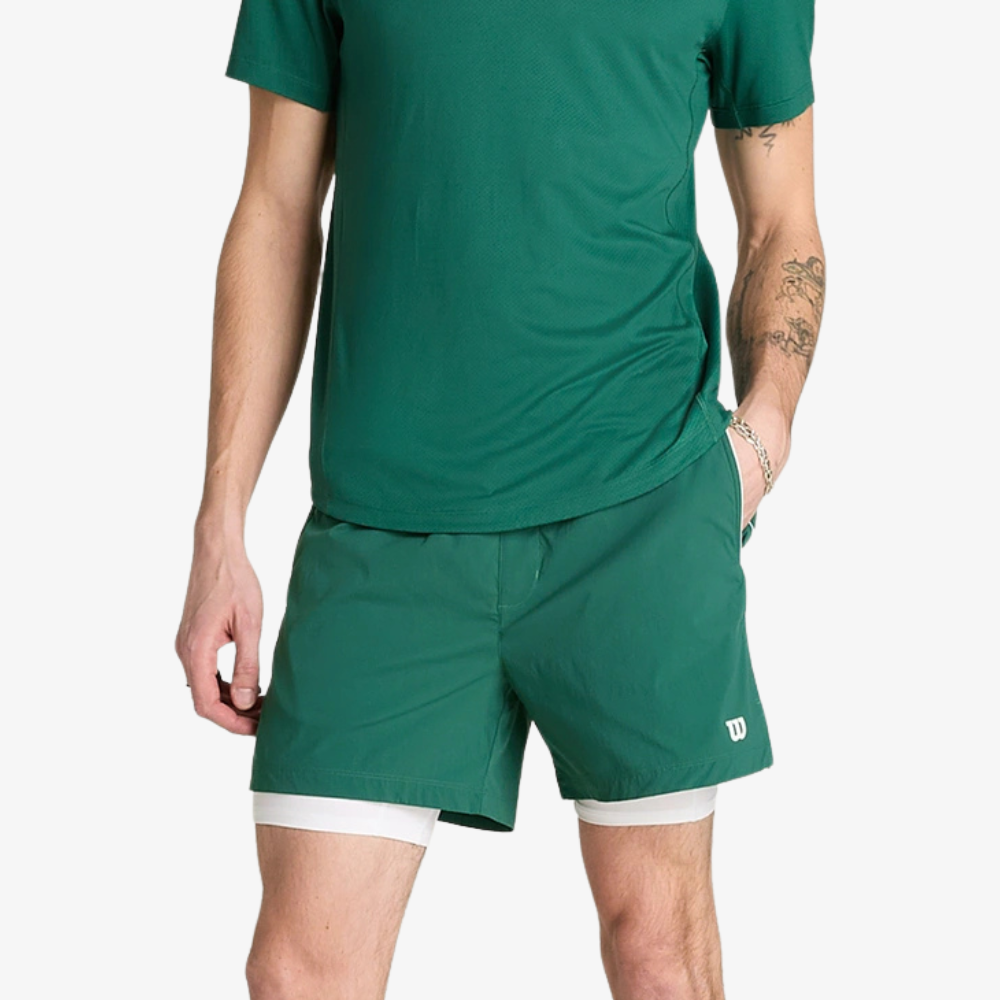 Quần Short Thể Thao Nam Wilson Tennis Volley Short 6″ Unlined Field Green WM00008E001001
