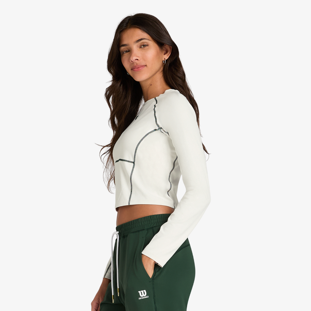 Áo Dài Tay Wilson Baseline Long Sleeve Sandrift WW00555531GYC