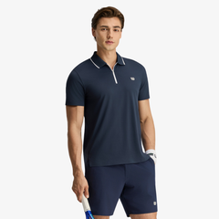 Áo Polo Nam Wilson  Daily Trainer Zip Polo Blue WN00139U001001