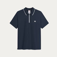 Áo Polo Nam Wilson  Daily Trainer Zip Polo Blue WN00139U001001