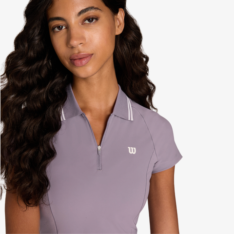 (HÀNG ĐẶT TRƯỚC) Áo Polo Nữ Wilson Backspin Polo Shirt Purple Ash WE00314L019001