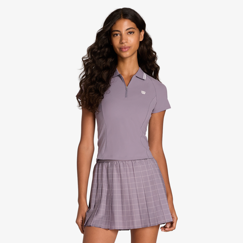 (HÀNG ĐẶT TRƯỚC) Áo Polo Nữ Wilson Backspin Polo Shirt Purple Ash WE00314L019001