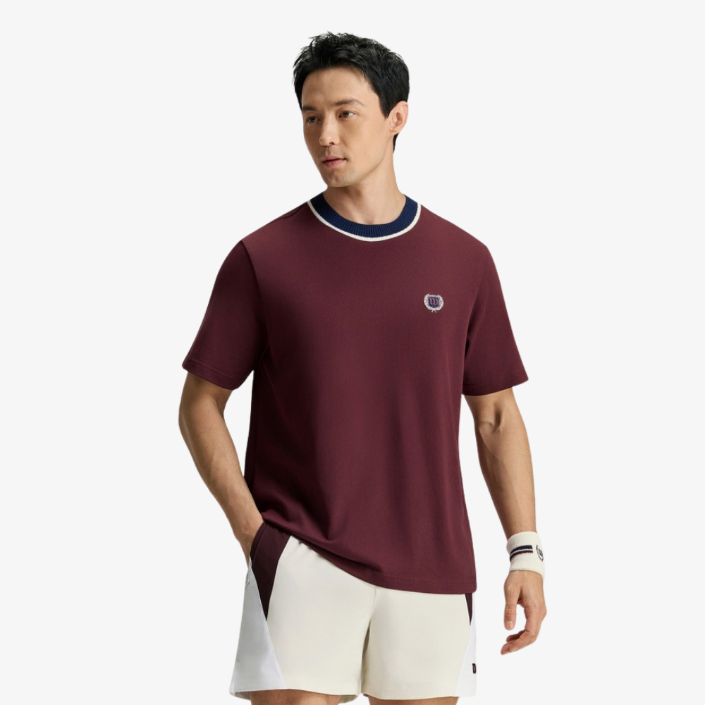 Áo Thể Thao Nam Wilson Knit Collar Tee Burgundy WN00175R009001