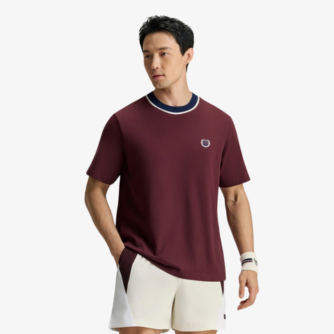 Áo Thể Thao Nam Wilson Knit Collar Tee Burgundy WN00175R009001