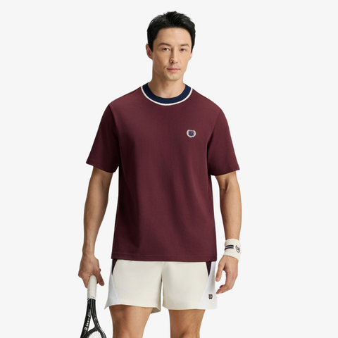 Áo Thể Thao Nam Wilson Knit Collar Tee Burgundy WN00175R009001