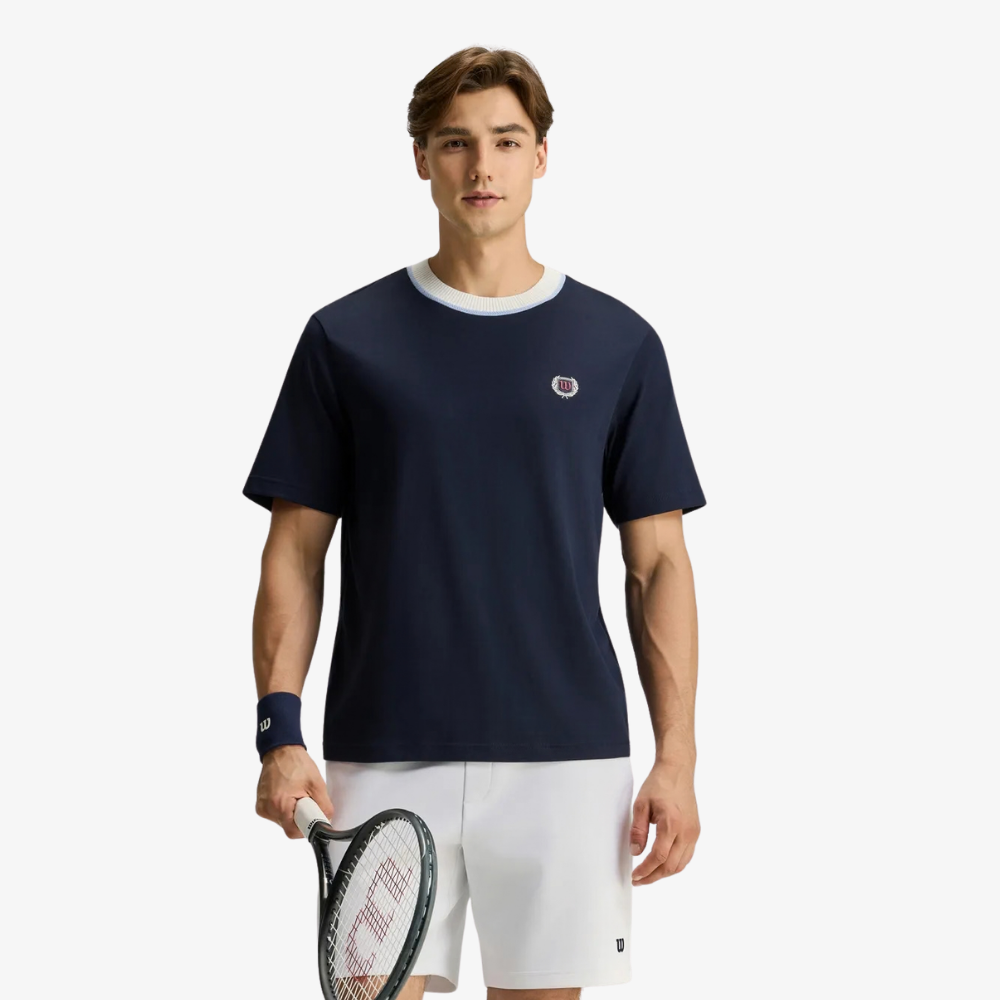 Áo Thể Thao Nam Wilson Knit Collar Tee Classic Navy WN00175U001001