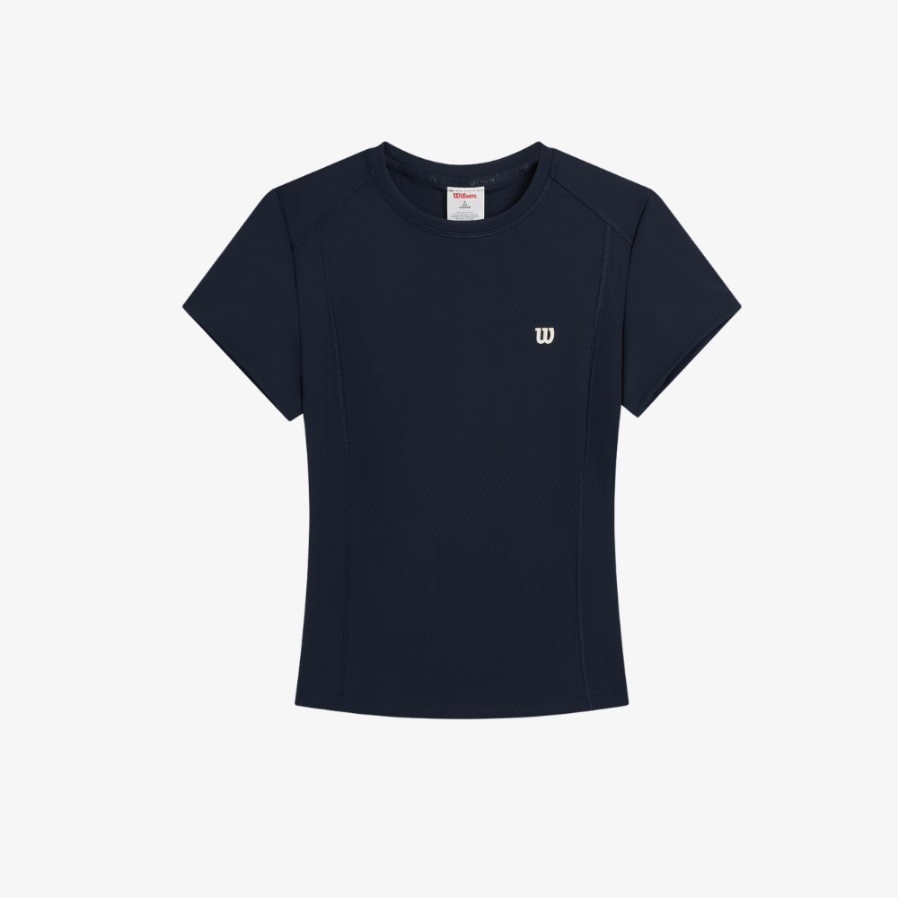 Áo Thể Thao Nữ Wilson Body Line SS Tee Classic Navy WE00339U001001