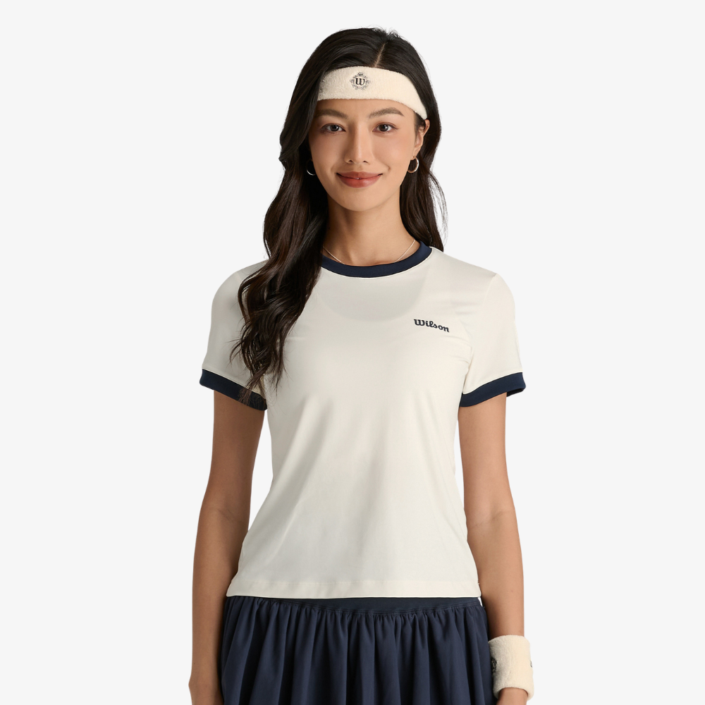 Áo Thể Thao Nữ  Wilson Offense SS Tee White WE00340W002001