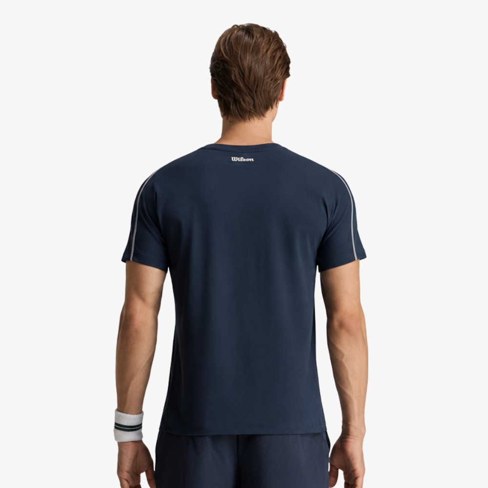 Áo Thun Nam Wilson Daily Court Tee V2 Classic Navy WM20086U001001