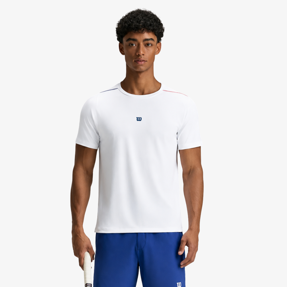 Áo Thun Nam Wilson Daily Court Tee V2 White WM20086W001001