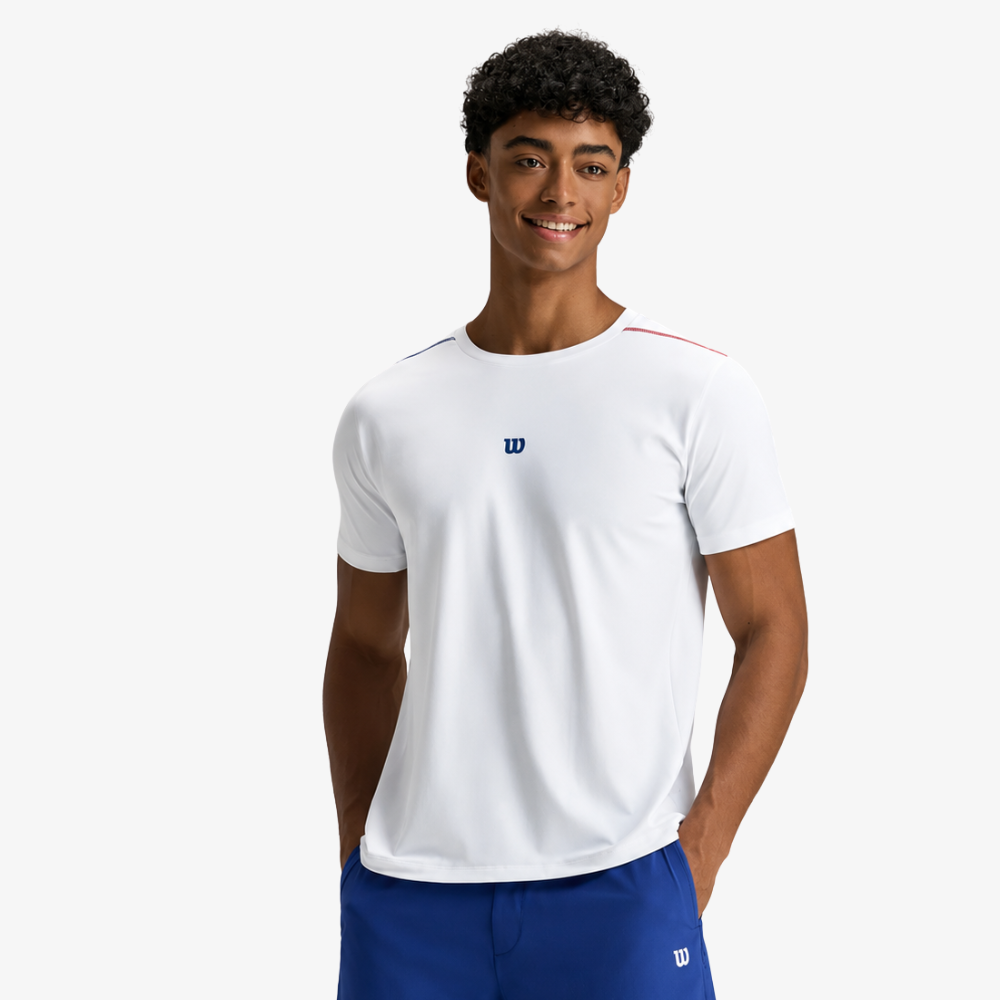 Áo Thun Nam Wilson Daily Court Tee V2 White WM20086W001001