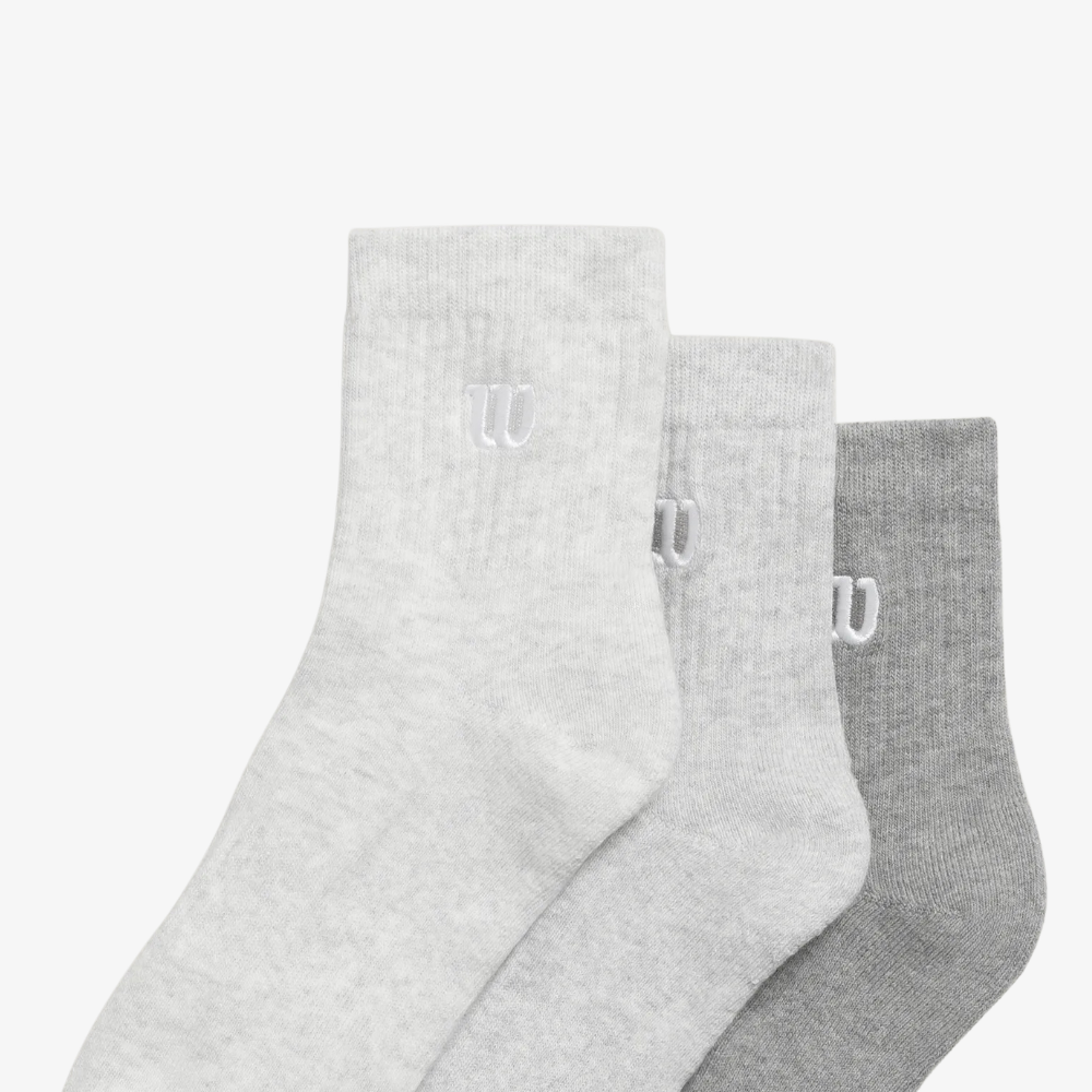 Tất Thể Thao Wilson Cushioned Ankle Tab Socks 3 Pack Heathers WU00083G006001
