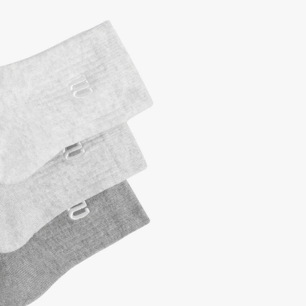 Tất Thể Thao Wilson Cushioned Ankle Tab Socks 3 Pack Heathers WU00083G006001